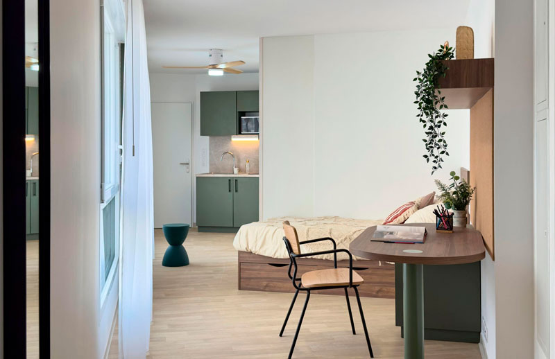 equipament studio t1 bis logement residence bordeaux docks Residences Etudiantes Bordeaux | Résidences Universitaires à Bordeaux